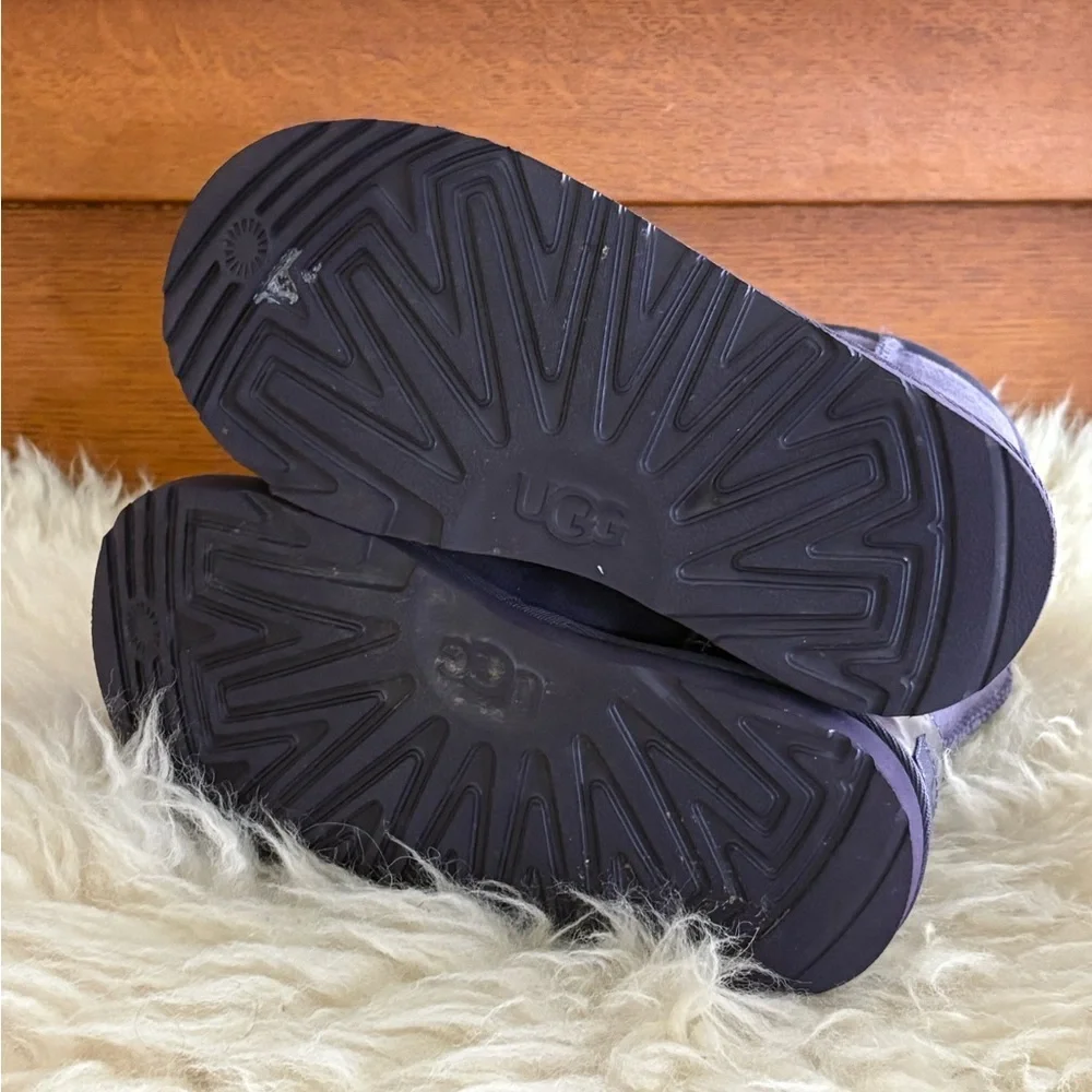 UGG Kid’s Purple Sherpa Lined Short Winter Boots